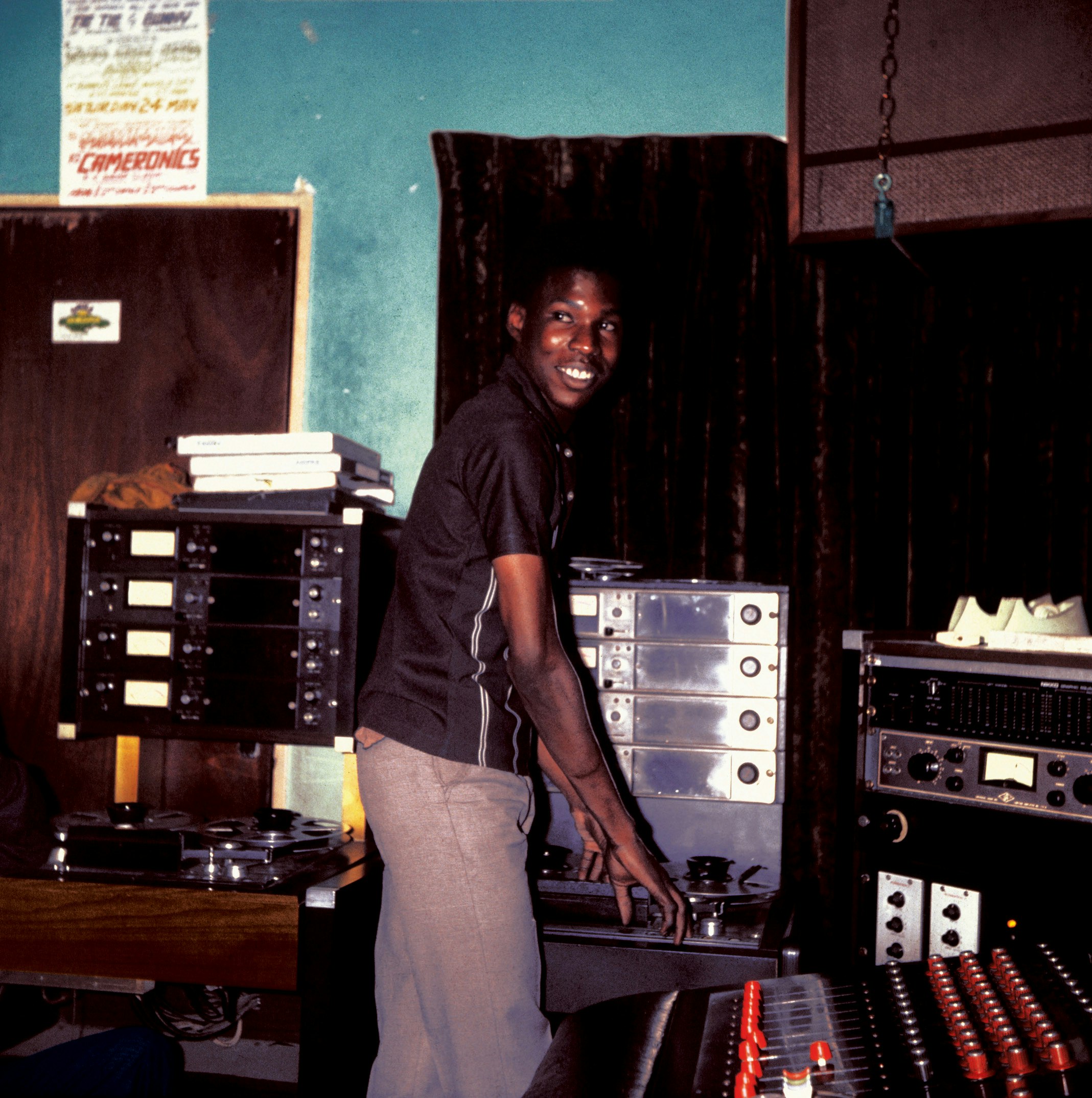 Sonic futurist Hopeton "Scientist" Brown at King Tubby's legendary Waterhouse mixing facility Photo courtesy of Greensleeves Records.